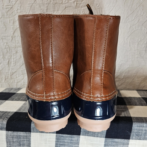 Twisted Shoes Becca 04 Lace-Up Duck Boots Navy - Picture 3 of 9